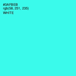 #3AFBEB - Turquoise Color Image