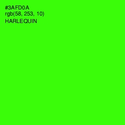 #3AFD0A - Harlequin Color Image