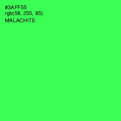 #3AFF55 - Malachite Color Image