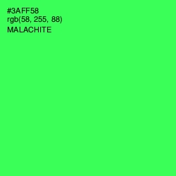 #3AFF58 - Malachite Color Image