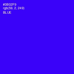 #3B02F9 - Blue Color Image
