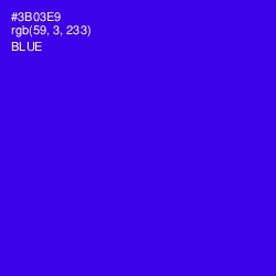 #3B03E9 - Blue Color Image