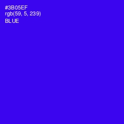 #3B05EF - Blue Color Image