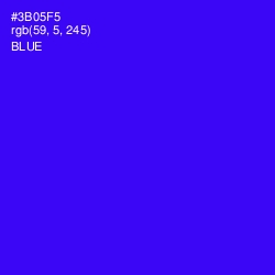 #3B05F5 - Blue Color Image