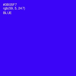 #3B05F7 - Blue Color Image