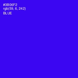 #3B06F2 - Blue Color Image