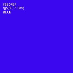 #3B07EF - Blue Color Image