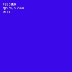 #3B08E9 - Blue Color Image