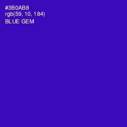 #3B0AB8 - Blue Gem Color Image