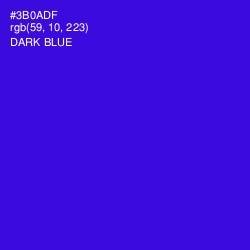 #3B0ADF - Dark Blue Color Image