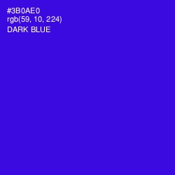 #3B0AE0 - Dark Blue Color Image