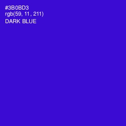 #3B0BD3 - Dark Blue Color Image