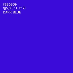 #3B0BD9 - Dark Blue Color Image