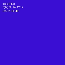 #3B0ED3 - Dark Blue Color Image