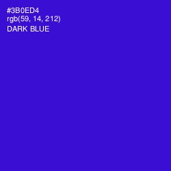 #3B0ED4 - Dark Blue Color Image