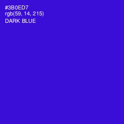 #3B0ED7 - Dark Blue Color Image