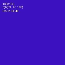 #3B11C0 - Dark Blue Color Image