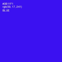 #3B11F1 - Blue Color Image
