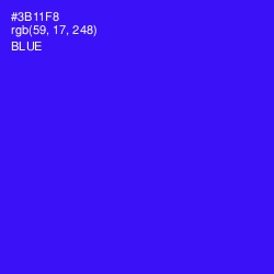 #3B11F8 - Blue Color Image