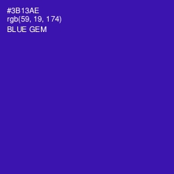 #3B13AE - Blue Gem Color Image