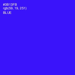 #3B13FB - Blue Color Image