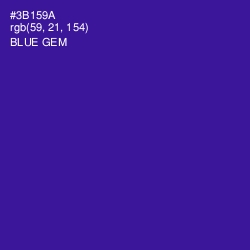 #3B159A - Blue Gem Color Image