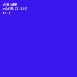 #3B16EE - Blue Color Image