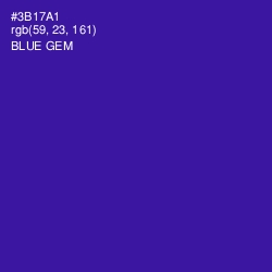 #3B17A1 - Blue Gem Color Image