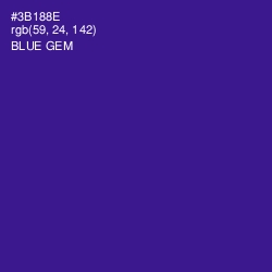 #3B188E - Blue Gem Color Image