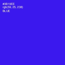 #3B19EE - Blue Color Image