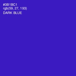 #3B1BC1 - Dark Blue Color Image