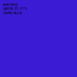 #3B1BD3 - Dark Blue Color Image