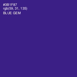 #3B1F87 - Blue Gem Color Image