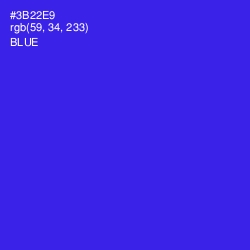 #3B22E9 - Blue Color Image