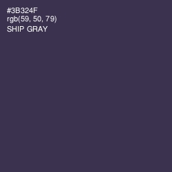 #3B324F - Ship Gray Color Image