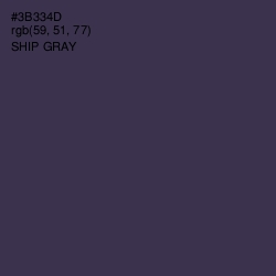 #3B334D - Ship Gray Color Image