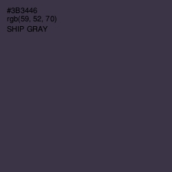 #3B3446 - Ship Gray Color Image