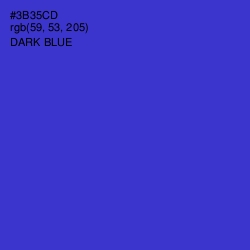 #3B35CD - Dark Blue Color Image