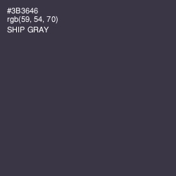 #3B3646 - Ship Gray Color Image