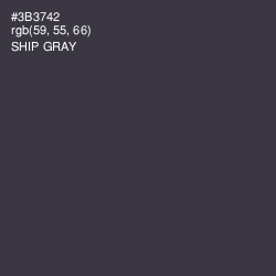 #3B3742 - Ship Gray Color Image