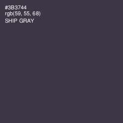 #3B3744 - Ship Gray Color Image