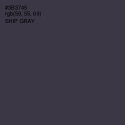 #3B3745 - Ship Gray Color Image