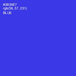 #3B39E7 - Blue Color Image