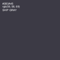 #3B3A45 - Ship Gray Color Image