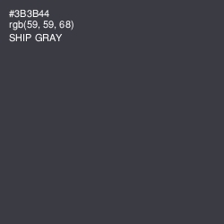 #3B3B44 - Ship Gray Color Image