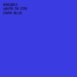 #3B3BE2 - Dark Blue Color Image