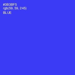 #3B3BF5 - Blue Color Image