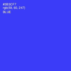 #3B3CF7 - Blue Color Image
