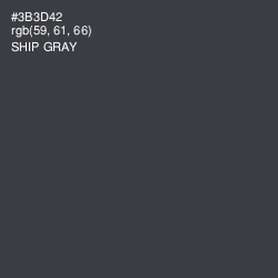 #3B3D42 - Ship Gray Color Image