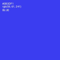 #3B3DF1 - Blue Color Image